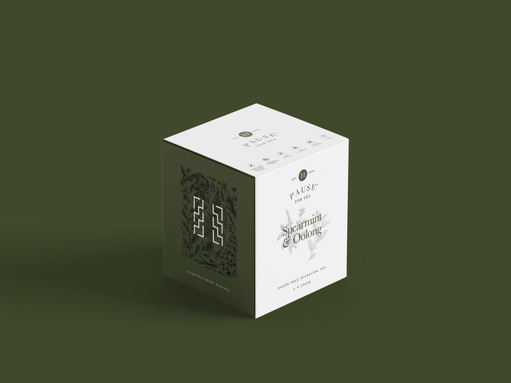 PAUSE for Tea: Spearmint & Oolong Sugar-Free Sparkling Tea‬ ‭