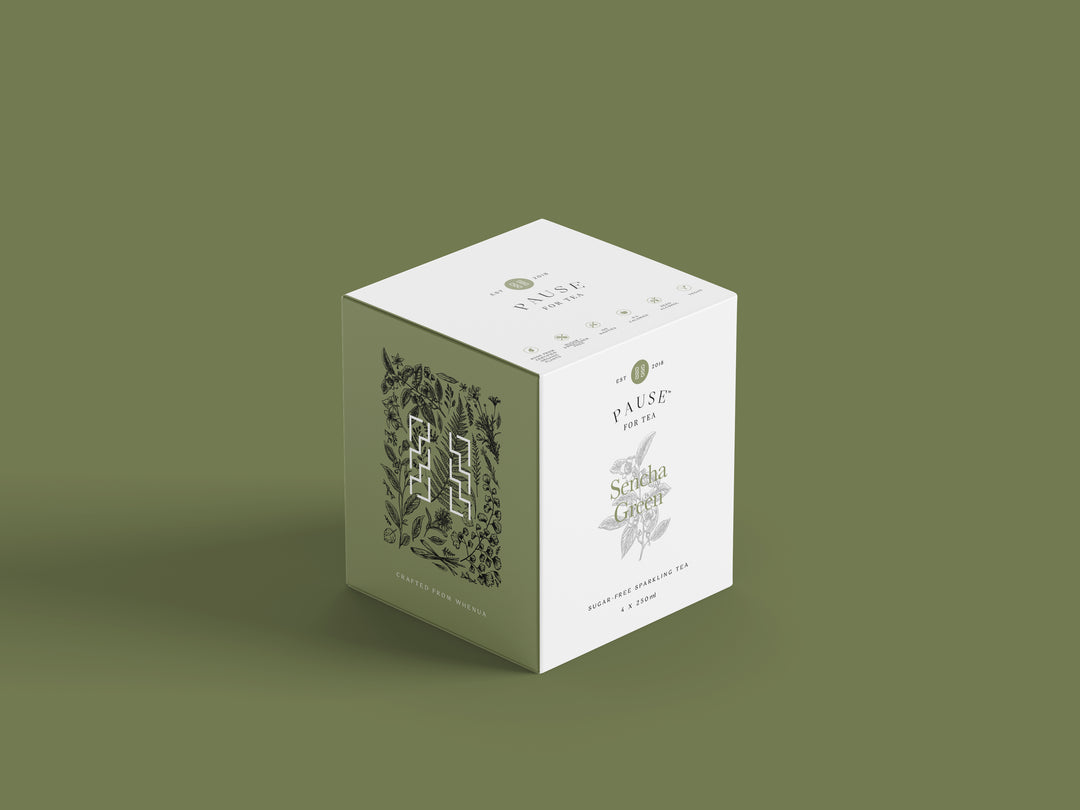 PAUSE for Tea: Sencha Green Sugar-Free Sparkling Tea