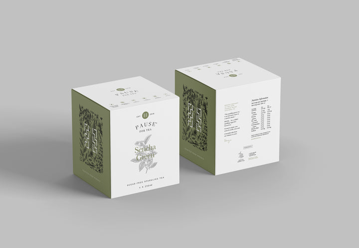 PAUSE for Tea: Sencha Green Sugar-Free Sparkling Tea